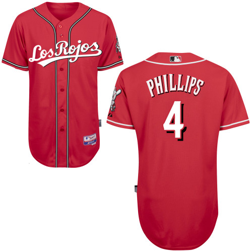 Brandon Phillips #4 mlb Jersey-Cincinnati Reds Women's Authentic Los Rojos Cool Base Baseball Jersey